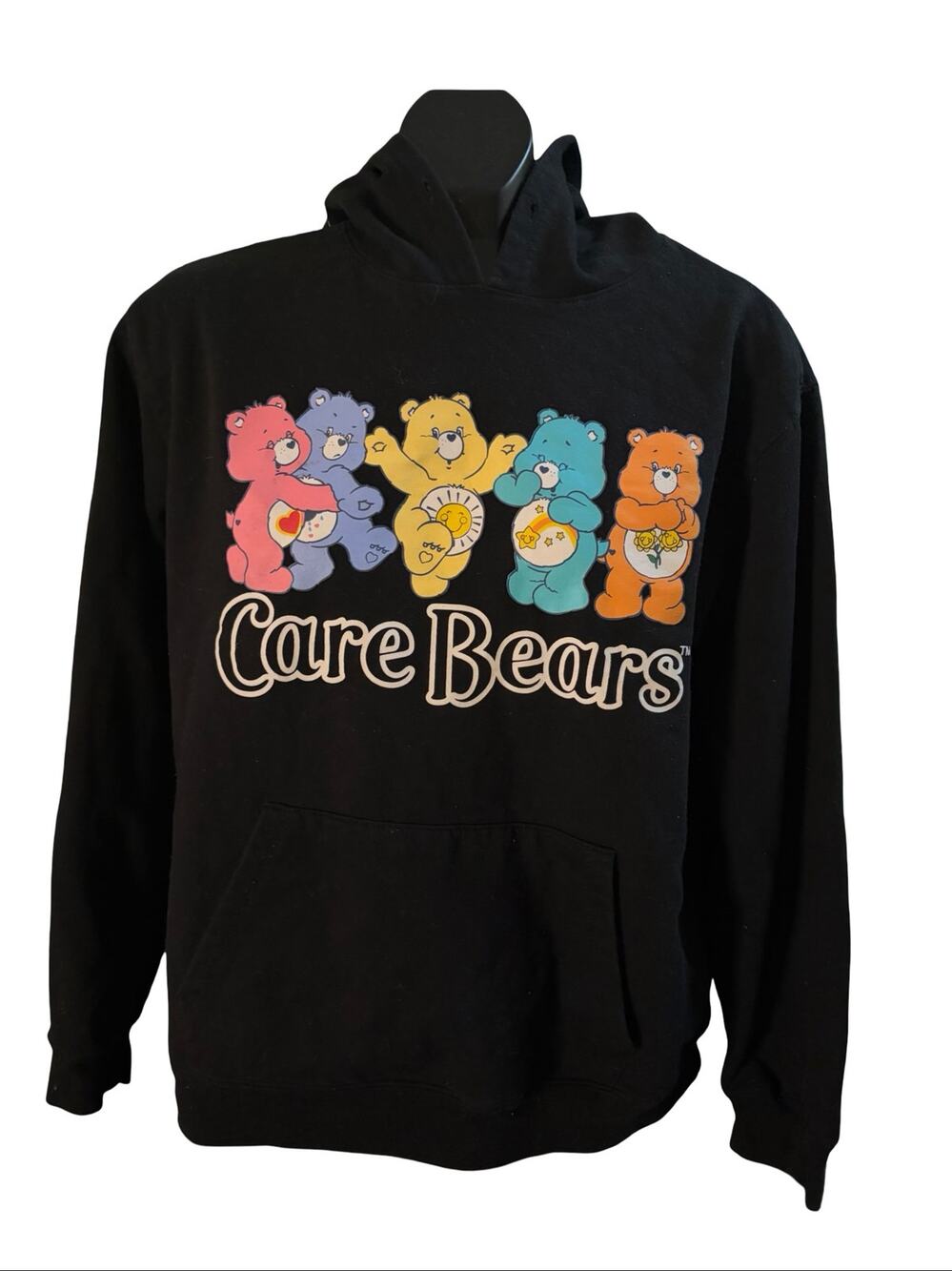 Care Bears Black Graphic Pullover Hoodie Size XL